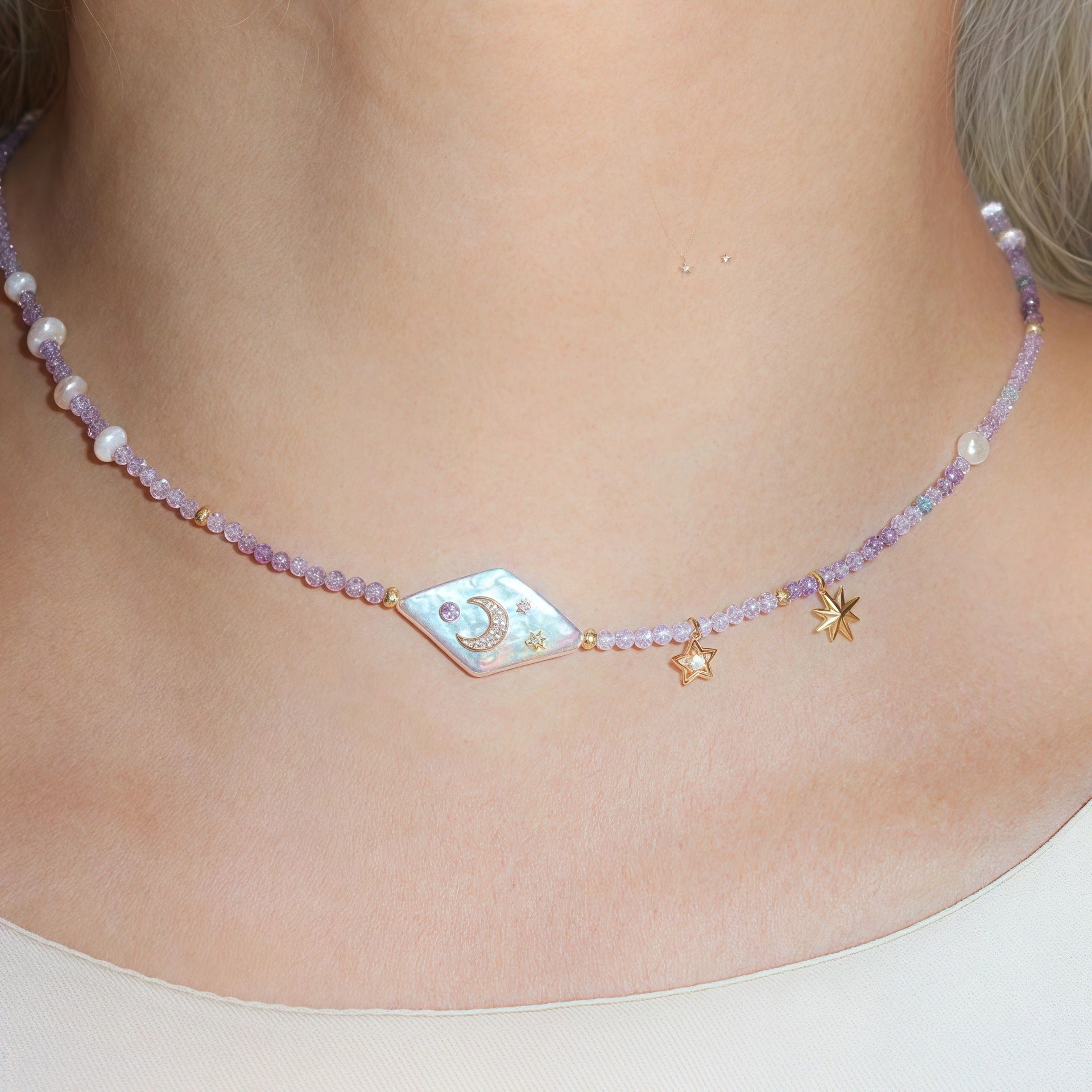 Lunar Pearl Eclipse Necklace Stella Harte