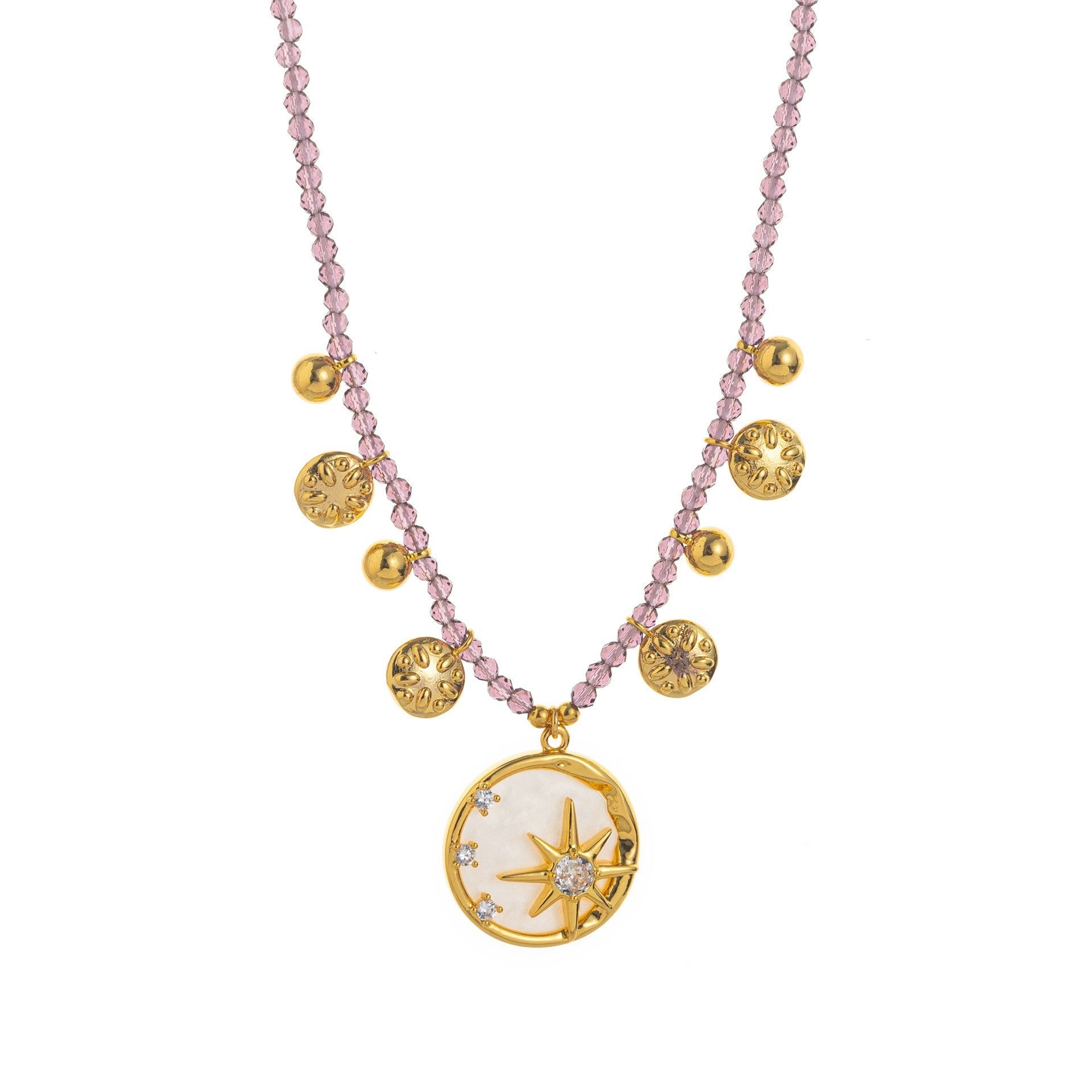 Rosy Dawn Star Necklace Stella Harte