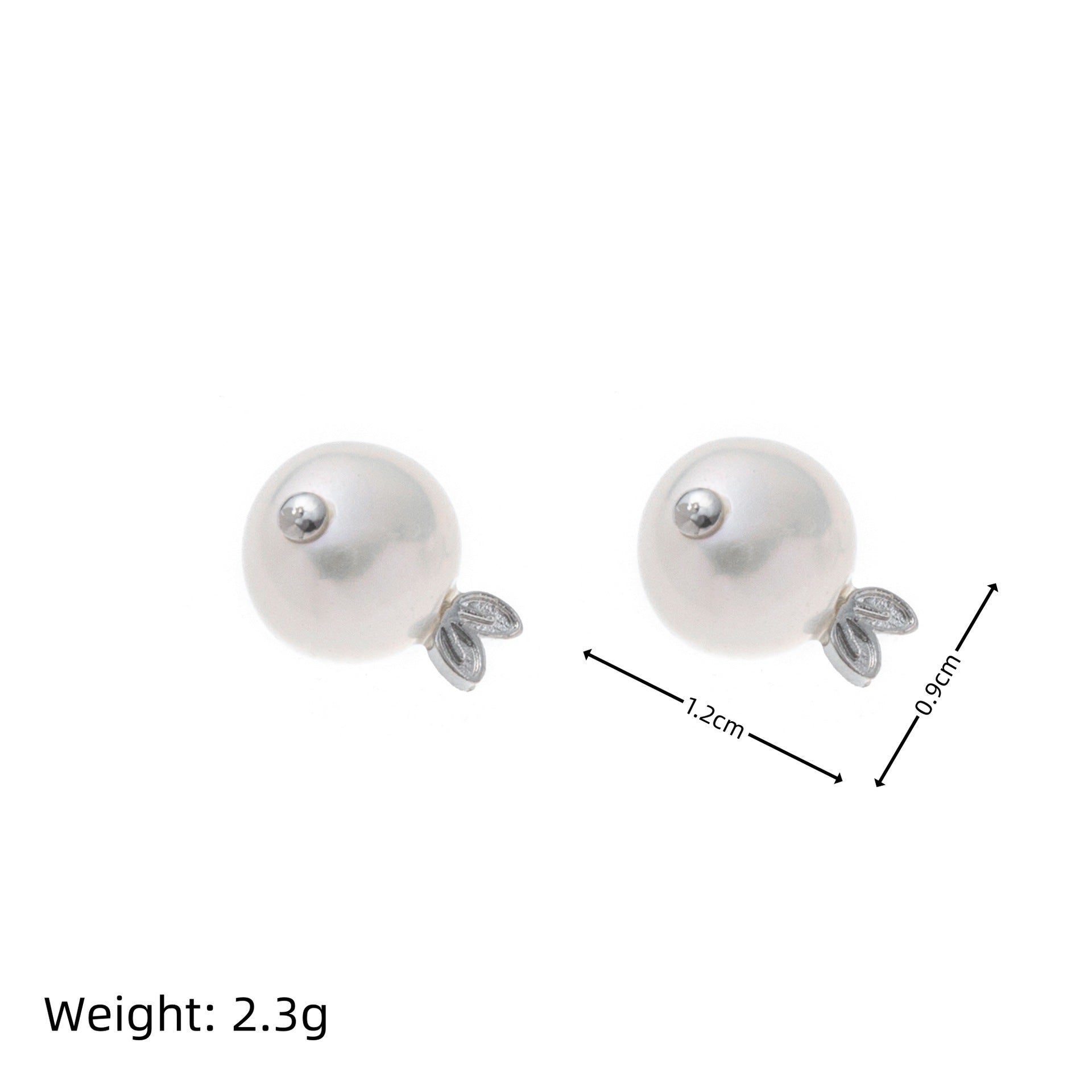 Leafy Pearl Bud Earrings