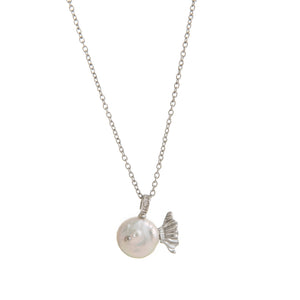 Shimmerfin Pearl Pendant Necklace