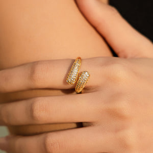 Swirl Pod Sparkle Ring