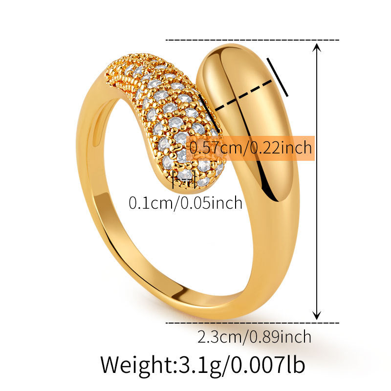 Swirl Pod Sparkle Ring