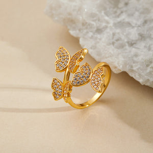 Butterfly Flutter Diamond Ring