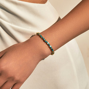 Azure Block Bracelet