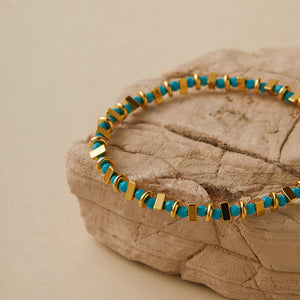 Azure Block Bracelet