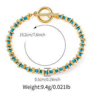 Azure Block Bracelet