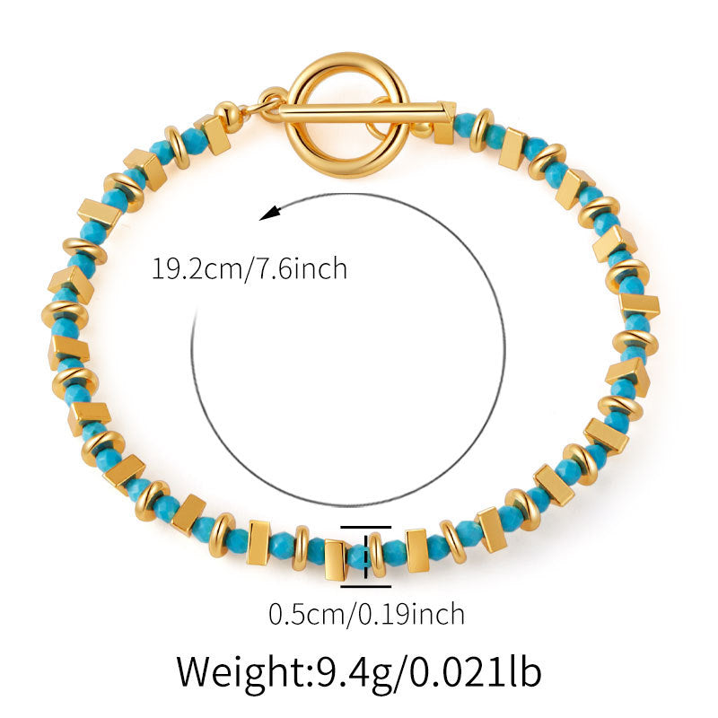 Azure Block Bracelet