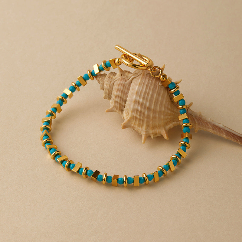 Azure Block Bracelet