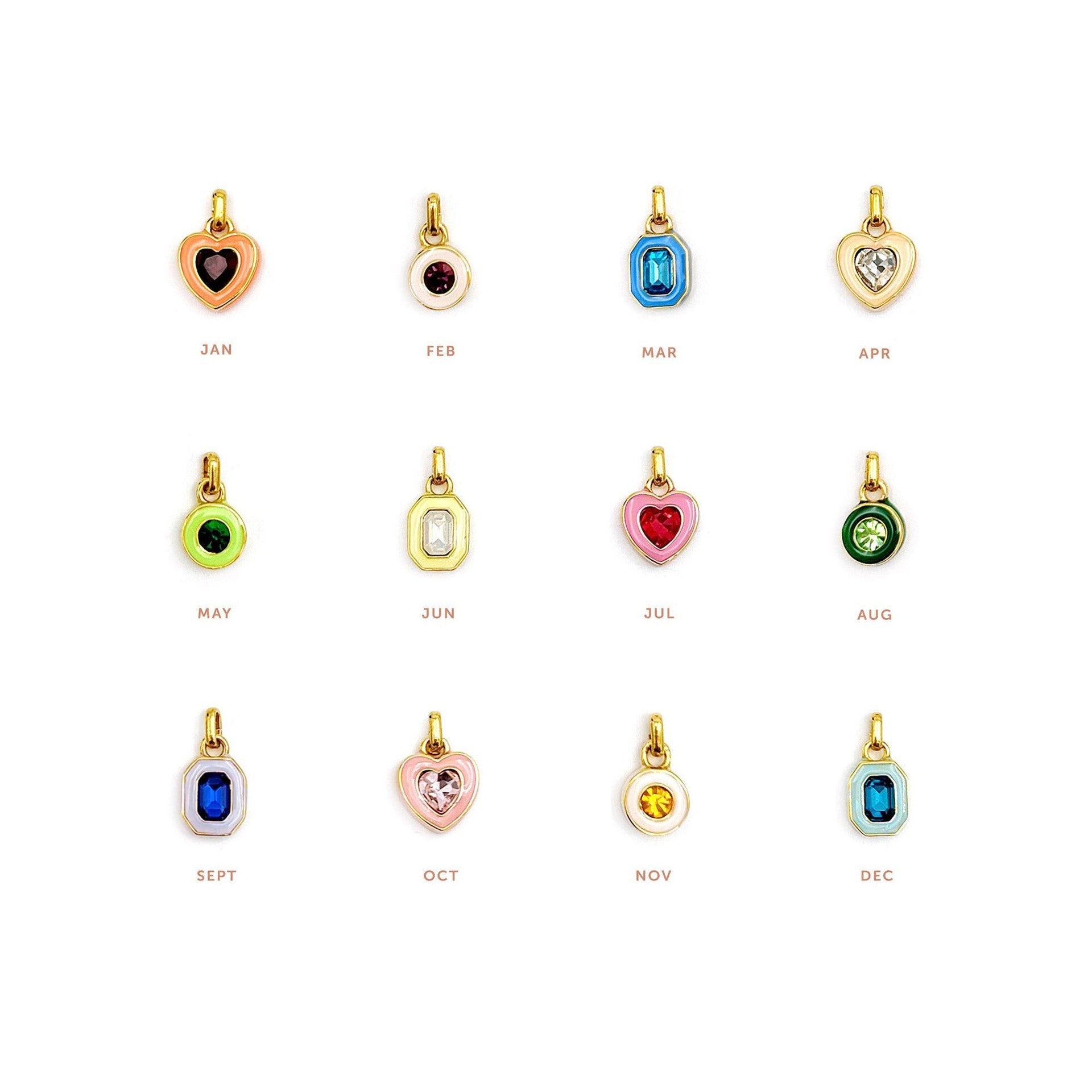 Heart Gem Birthstone Necklace Stella Harte