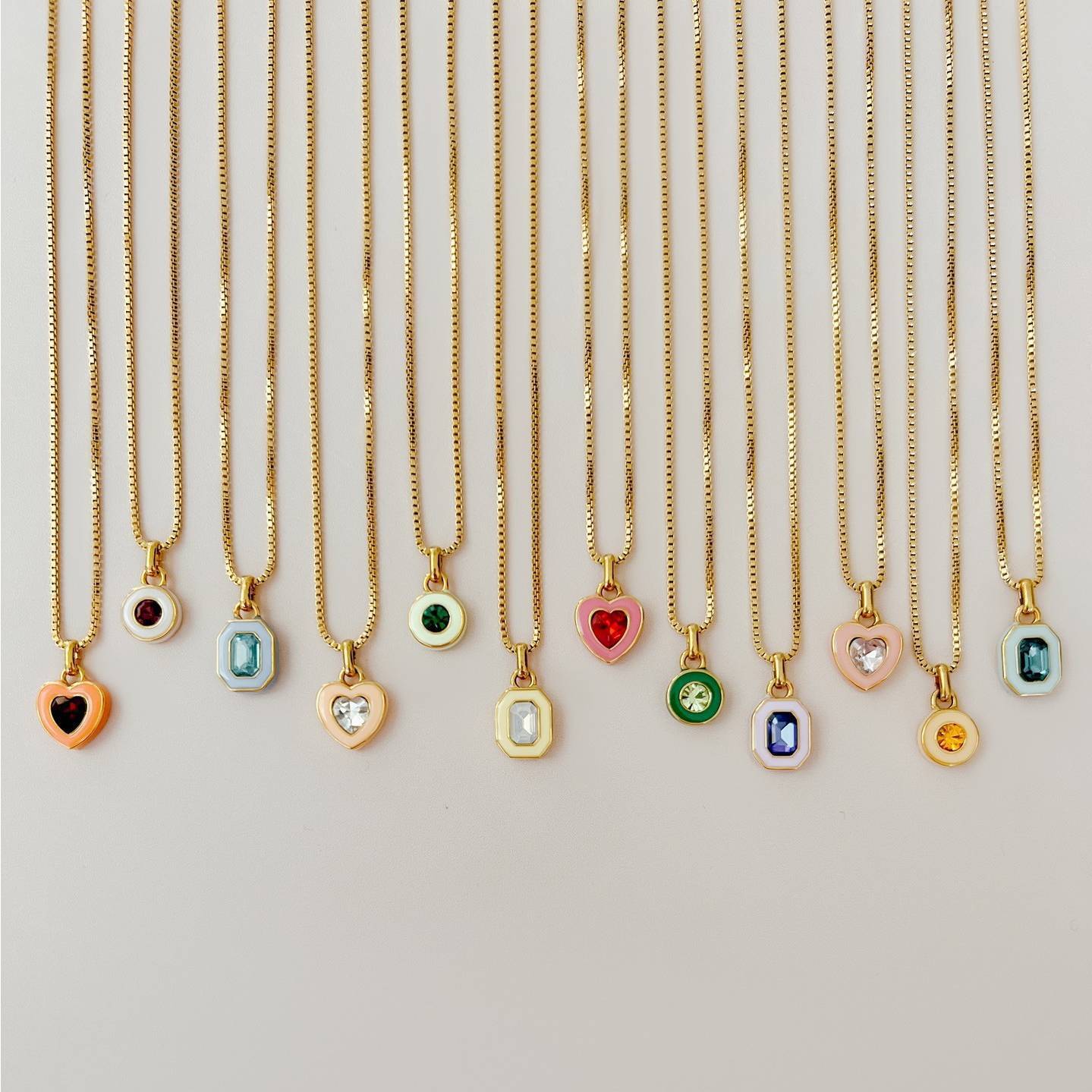Heart Gem Birthstone Necklace