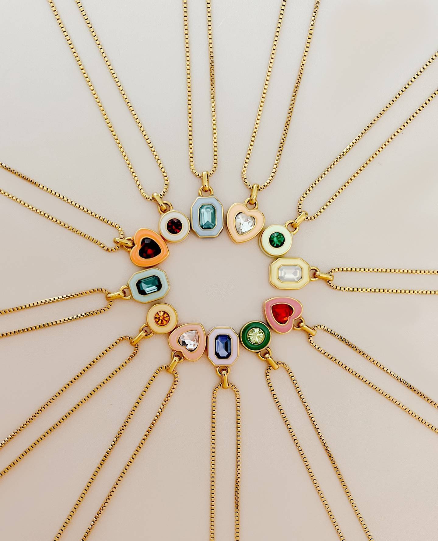 Heart Gem Birthstone Necklace