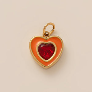Heart Gem Birthstone Necklace