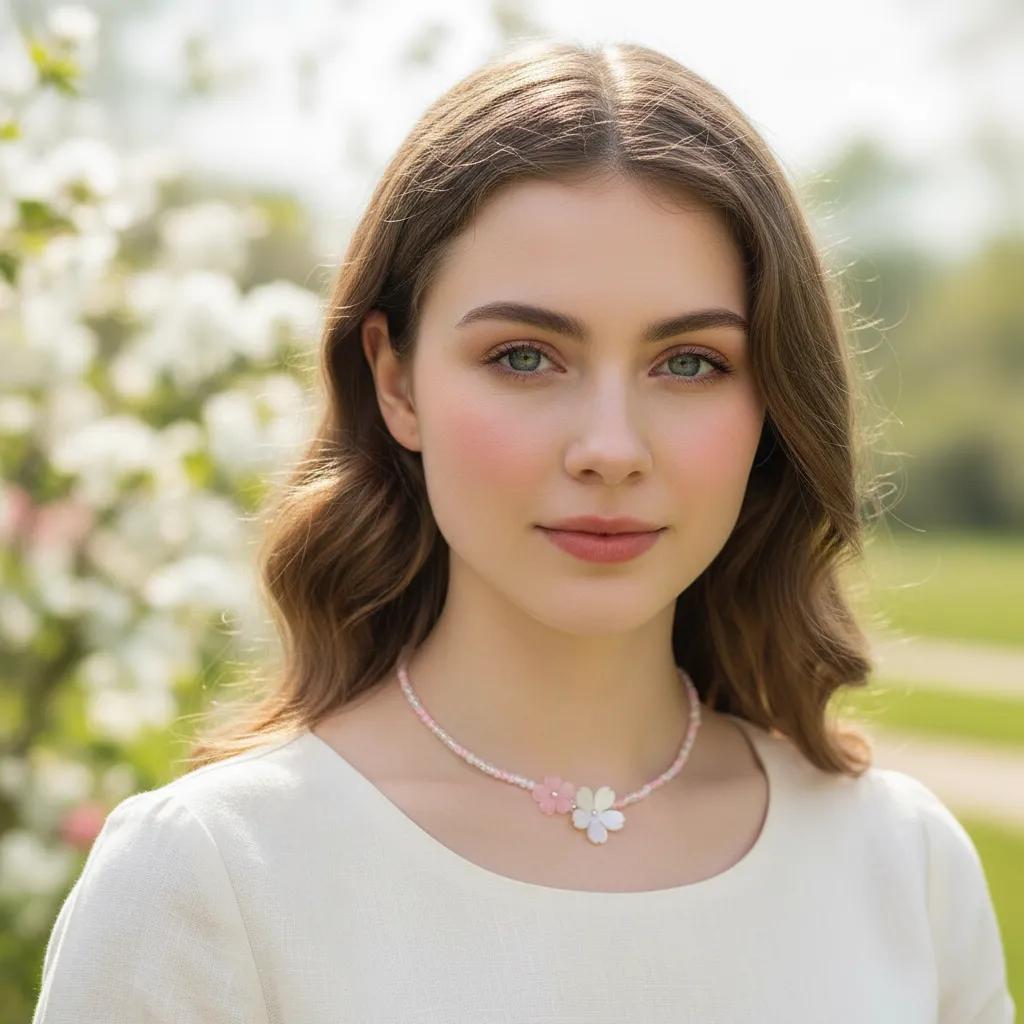 Sakura Bead Choker Necklace