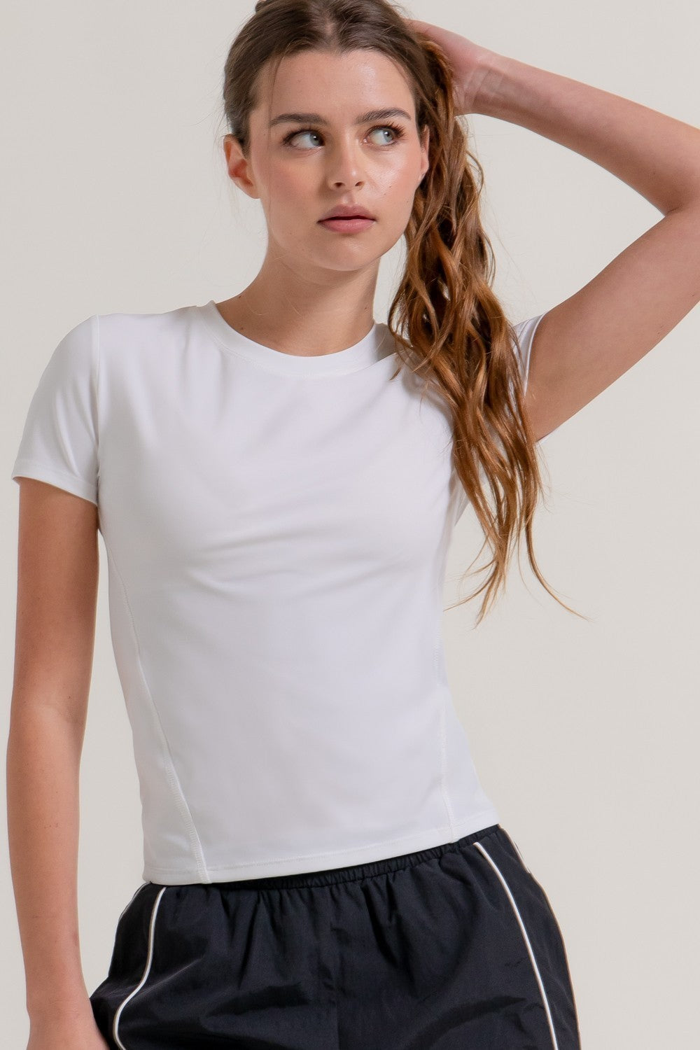 Short Sleeve Side Seam Workout Top