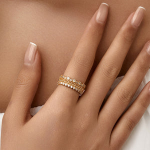 Beaded Sparkle Eternity Ring