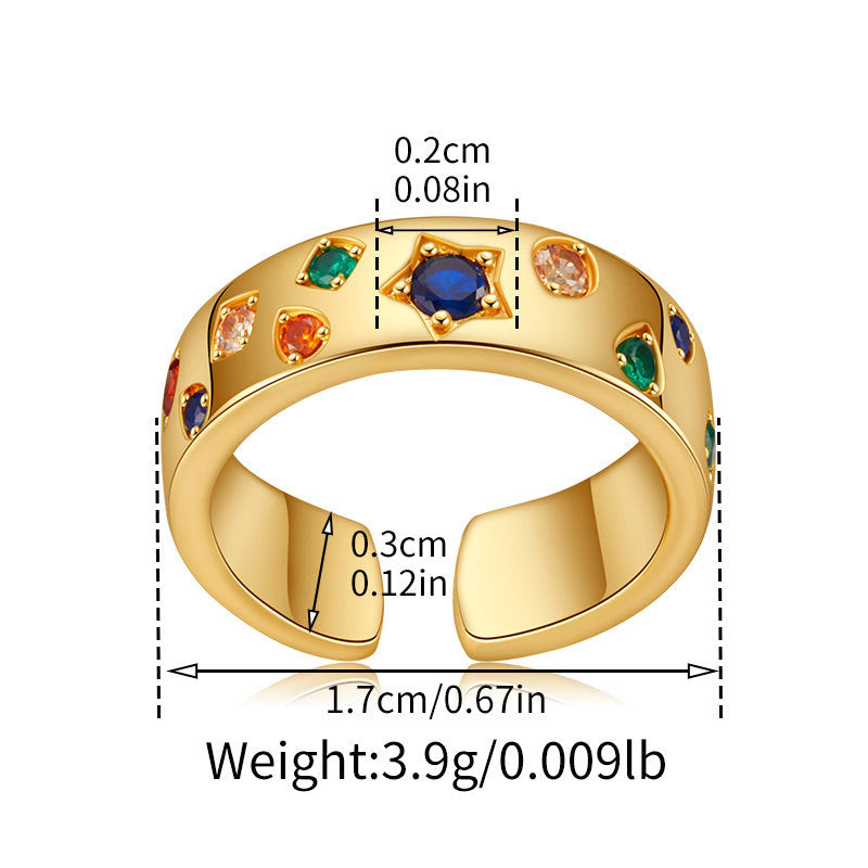 Gemstone Starburst Ring