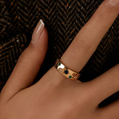 Gemstone Starburst Ring