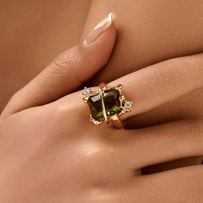 Verdant Jewel Solitaire Ring