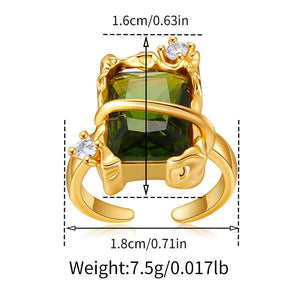 Verdant Jewel Solitaire Ring