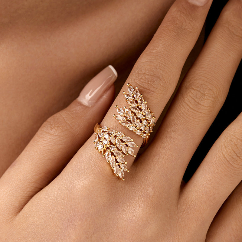 Feather Whisper Open Ring