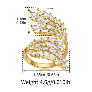 Feather Whisper Open Ring