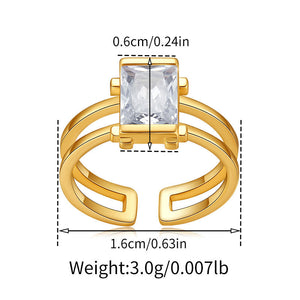 Radiant Edge Solitaire Ring