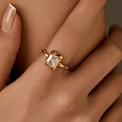 Emerald Whisper Solitaire Ring