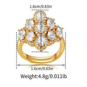 Blush Oval Cluster Ring