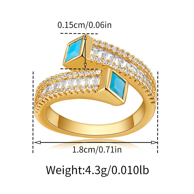 Turquoise Twist Eternity Ring