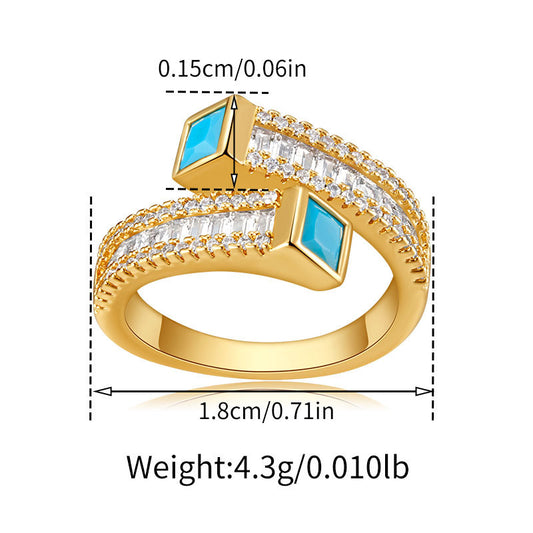 Turquoise Twist Eternity Ring