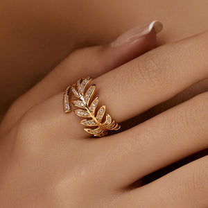 Laurel Leaf Diamond Ring