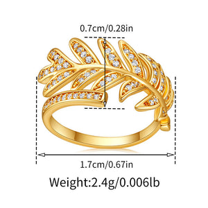 Laurel Leaf Diamond Ring