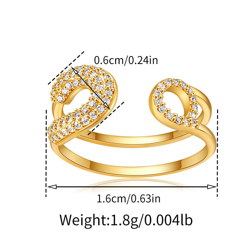 Lucky Diamond Cuff Ring