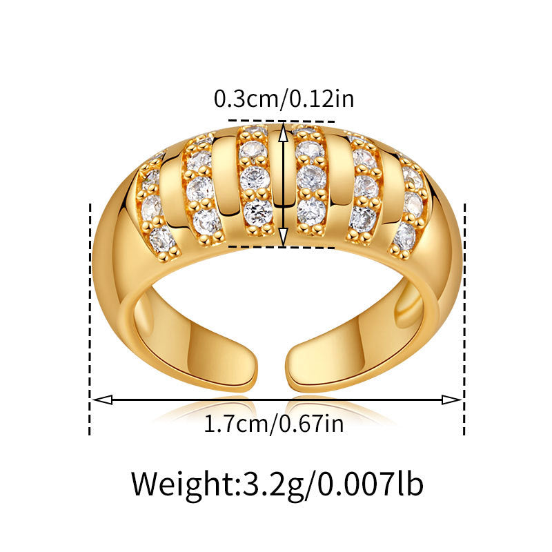 Ridge Diamond Band Ring