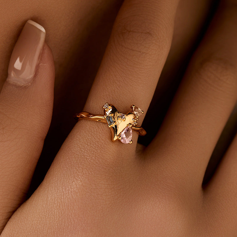 Dreamy Heart Cluster Ring