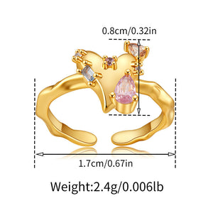 Dreamy Heart Cluster Ring