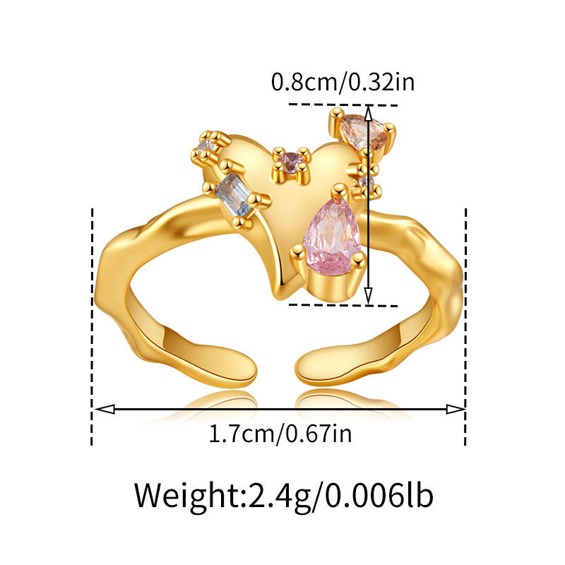 Dreamy Heart Cluster Ring