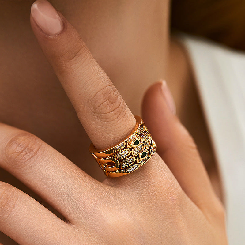 Honeycomb Serpent Ring