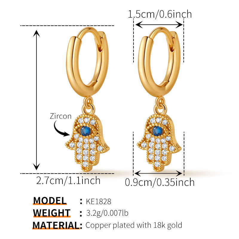 Hamsa Guardian Hoops