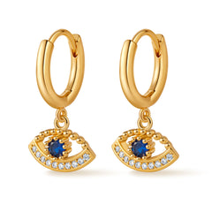Royal Sapphire Eye Hoops