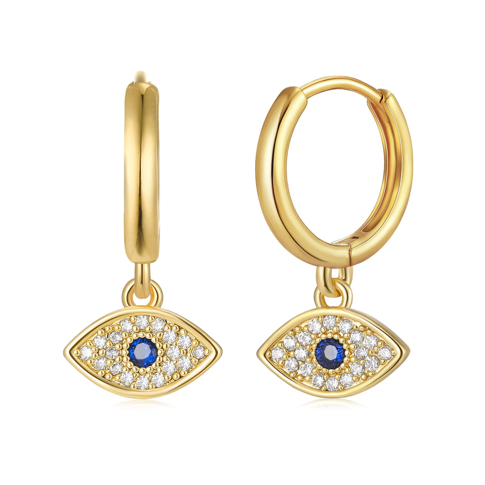 Sapphire Eye Hoops