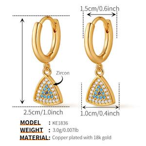 Mystic Triangle Hoops