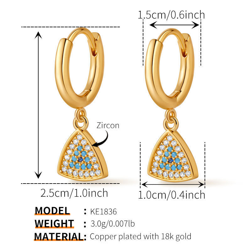 Mystic Triangle Hoops