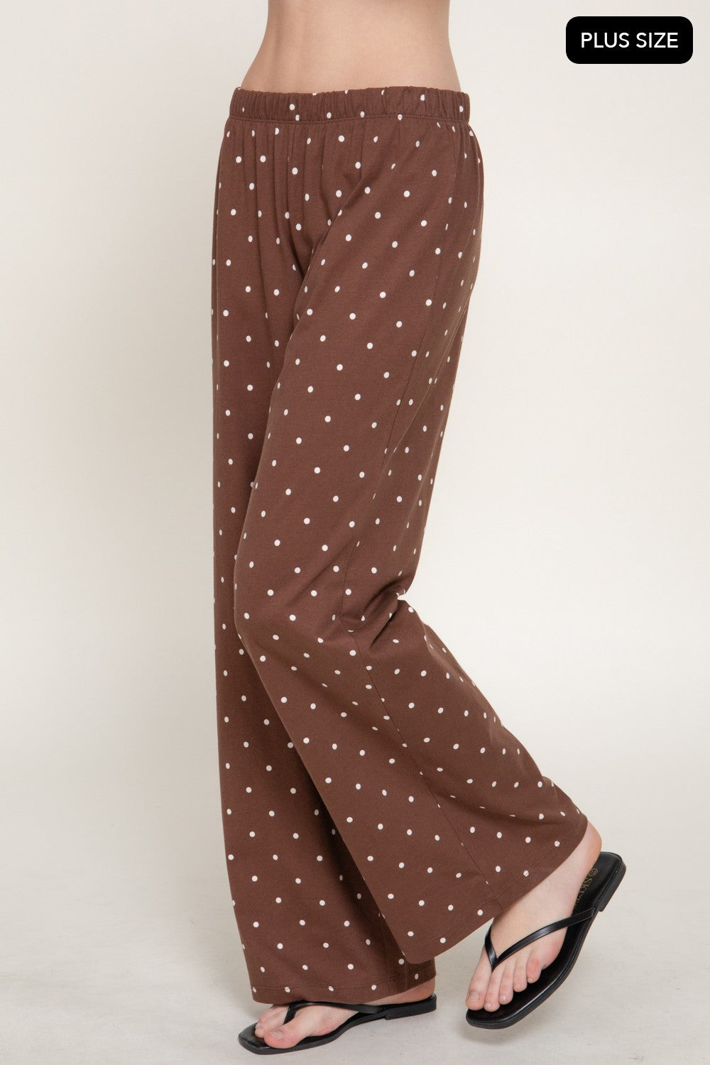 Straight Leg Dot Print Long Pants