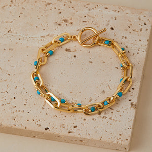 Turquoise Link Glow Bracelet