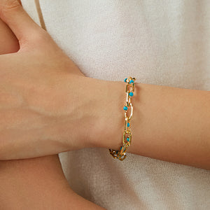 Turquoise Link Glow Bracelet