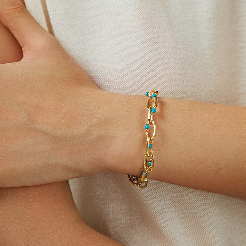 Turquoise Link Glow Bracelet