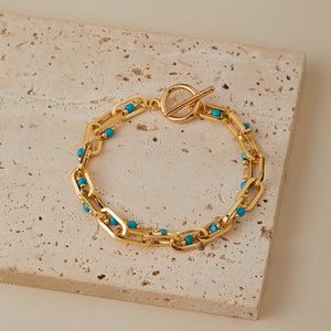 Turquoise Link Glow Bracelet