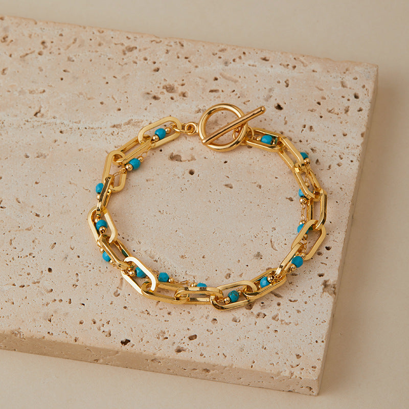 Turquoise Link Glow Bracelet