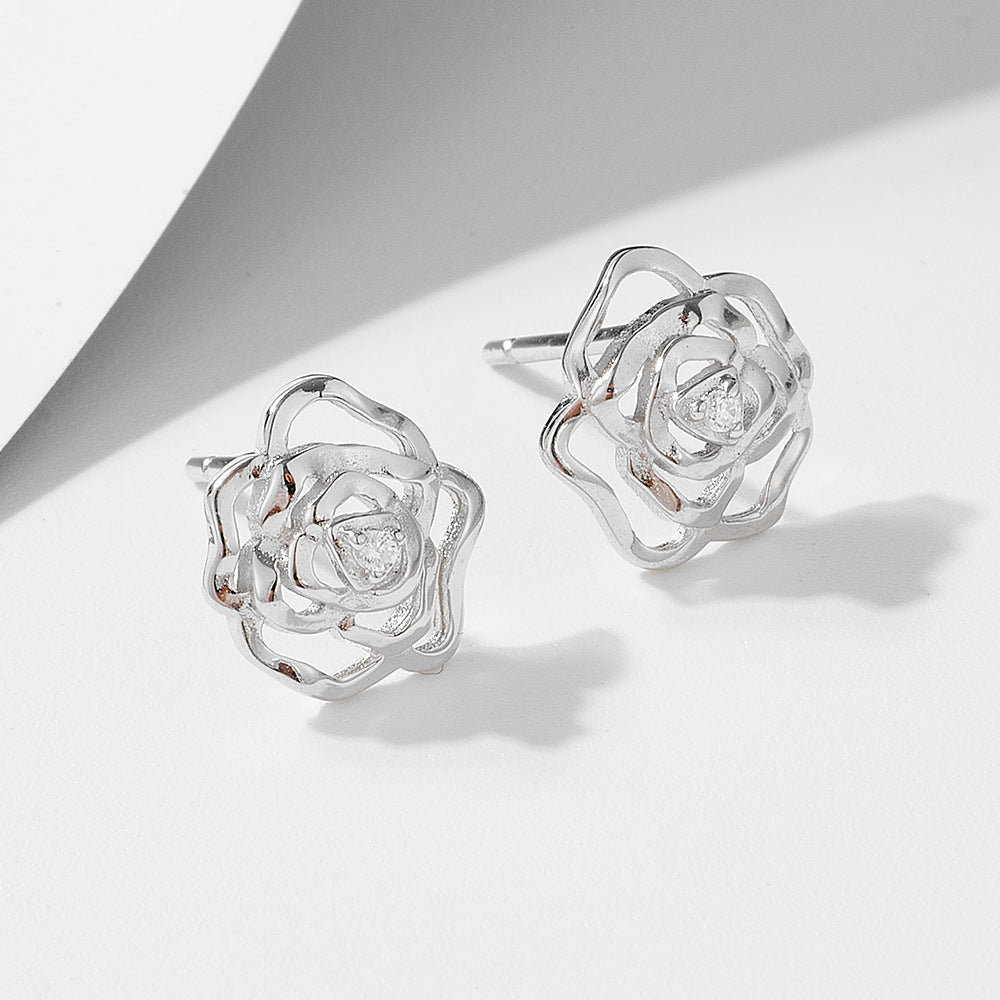 Rose Petal Sparkle Earrings Stella Harte